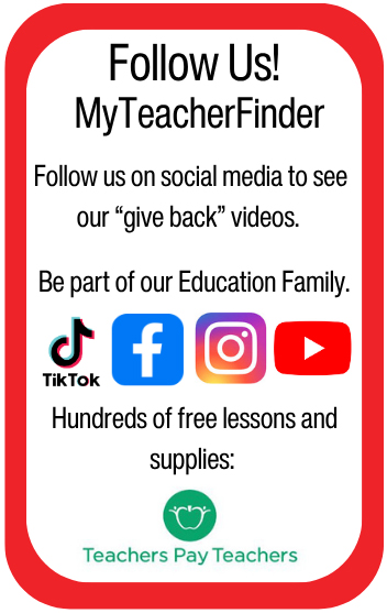 Follow Us! MyTeacherFinder